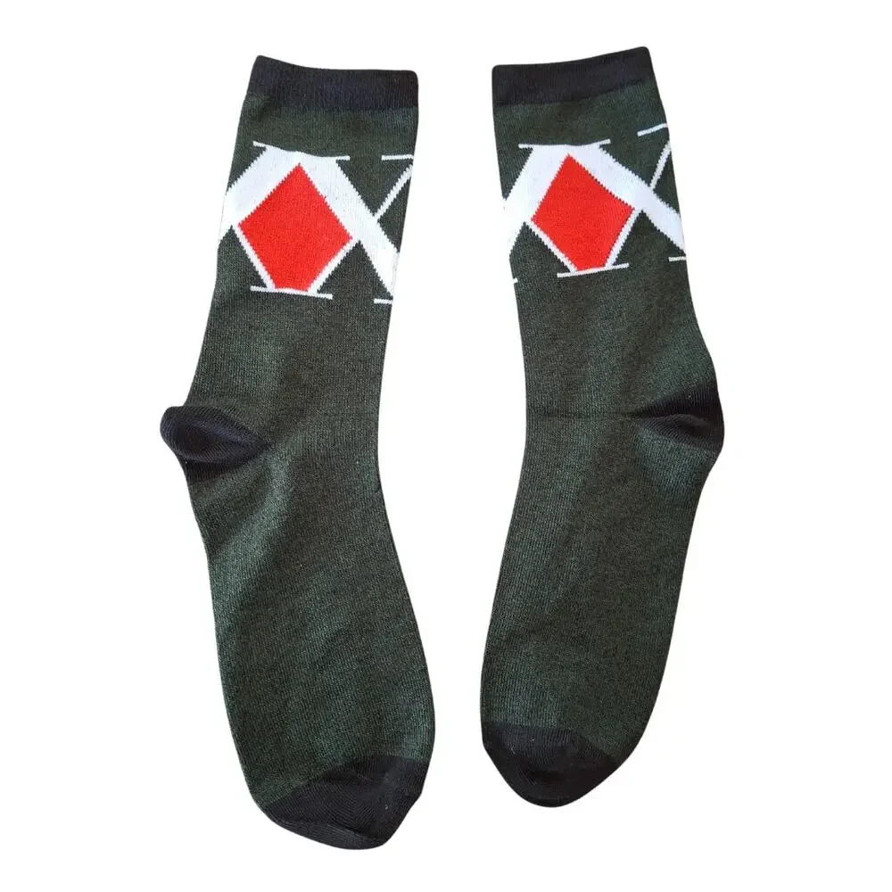 Japan Anime Hunter X Hunter  Symbol Size 6/5-11 (Fabric Sock Unisex) Green